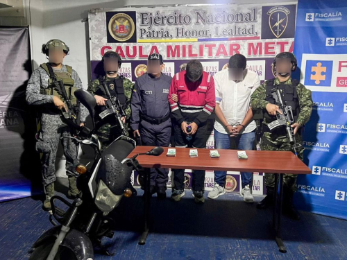 Extorsionistas en el Meta son capturados en flagrancia