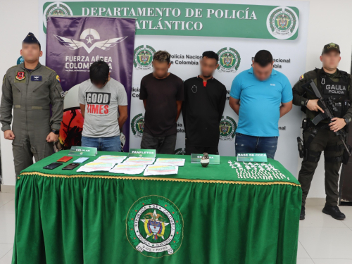 Capturados cuatro integrantes de “Los Costeños” en Sabanalarga por extorsión