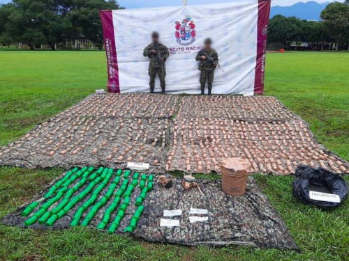 Fuerza Pública incauta más de mil minas antipersonal en Putumayo 