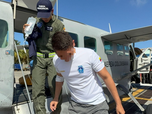 Traslado aeromédico en apoyo a la Armada Nacional de Colombia
