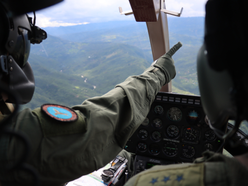 Con vigilancia aérea se acompaña la movilidad en el departamento del Tolima