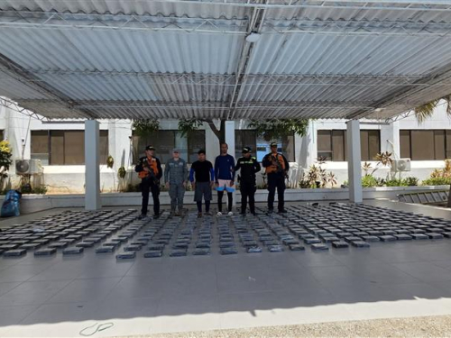 Incautados 522 kilogramos de cocaína aguas cercanas a Puerto Bolívar