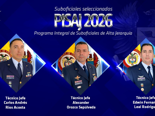 Seleccionados tres Suboficiales para el Programa Integral de Alta Jerarquía – PISAJ- 2026