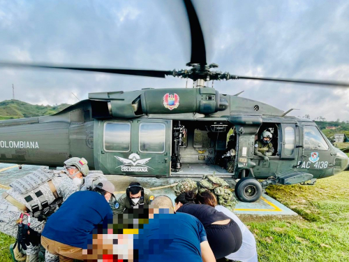 Dos hombres heridos por mina antipersonal fueron evacuados por helicóptero “Ángel”