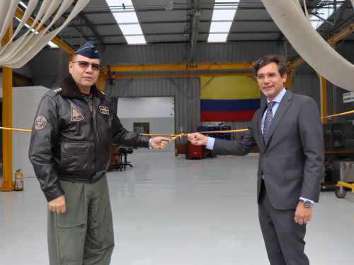 Fuerza Aeroespacial Colombiana inaugura Taller Depot T-53 para fortalecer el mantenimiento aéreo
