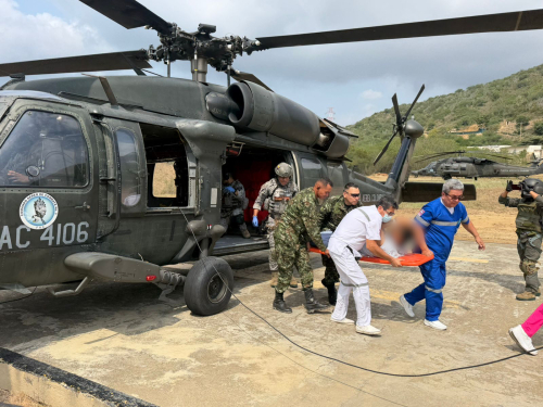 Traslado aeromédico salva vida de ciudadano herido por artefacto explosivo en Tibú
