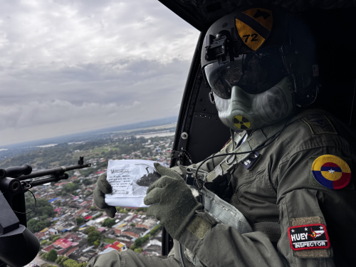 Aeronaves y personal militar acompañan elecciones al Congreso en el Magdalena Medio