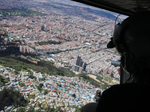 Desde el aire reforzamos seguridad del “Plan éxodo” en Bogotá