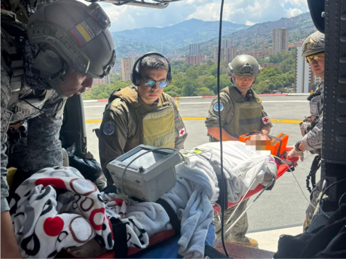 Evacuación aeromédica protege la vida de mujer herida en Briceño