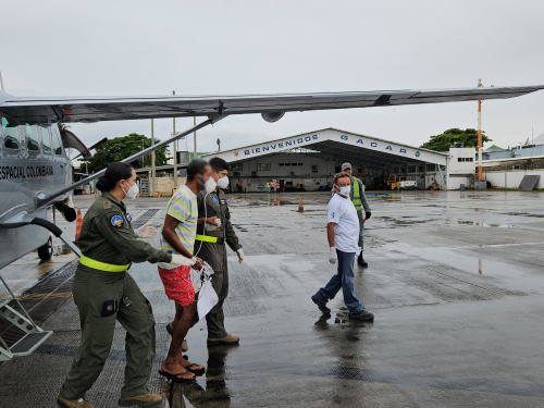 Capacidad aérea facilitó traslado de dos pacientes desde Providencia a San Andrés