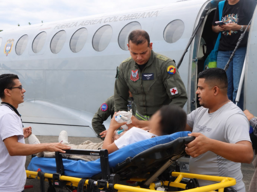 Traslado aeromédico facilita atención prioritaria a menor de edad en el Meta