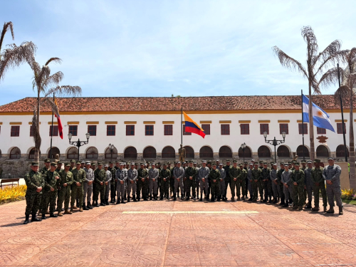 En la academia el púrpura representa unión entre las Fuerzas Militares