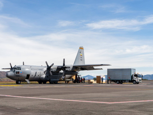 C-130 Hércules transportó a Nariño el telescopio más grande de Latinoamérica.