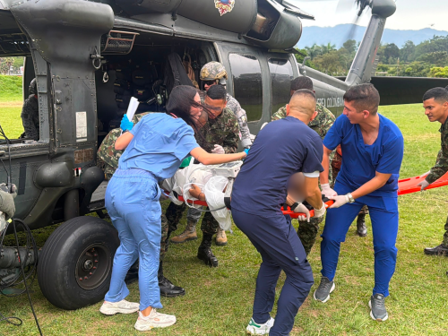 Herido por artefacto explosivo fue evacuado en helicóptero desde Briceño