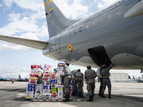 Fuerza Aeroespacial mantiene su compromiso con los afectados por el sismo