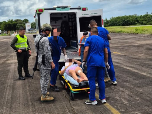 Oportuna evacuación aeromédica realiza la Fuerza Aérea Colombiana en el Putumayo