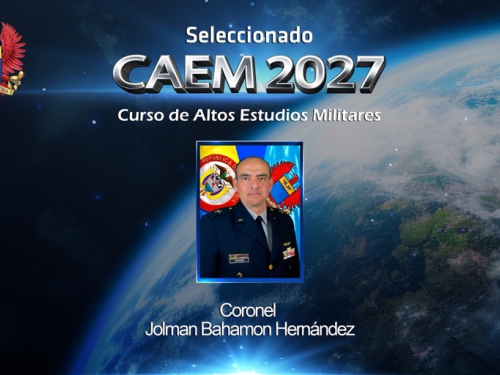 La FAC exalta el mérito del Oficial seleccionado para el CAEM 2027 