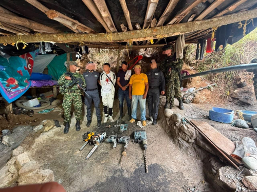 Operación en Caldas dejó tres capturados por presunta participación en minería ilegal