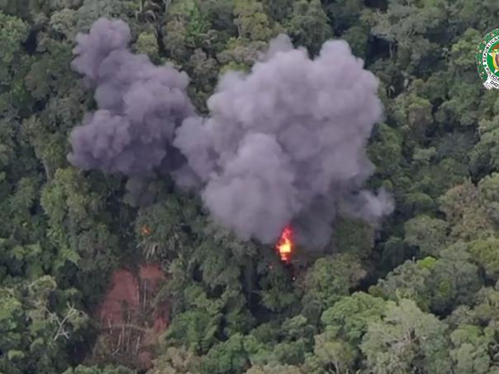 Fuerza Aérea Colombiana y Policía Nacional desmantelan laboratorio de cocaína en Sonsón, Antioquia