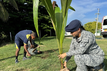 Fuerza Aérea impulsa la reforestación en el Archipiélago