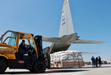 13 toneladas más de ayuda humanitaria transportó la Fuerza Aeroespacial Colombiana