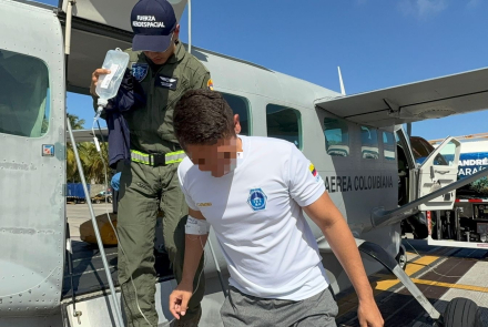 Traslado aeromédico en apoyo a la Armada Nacional de Colombia