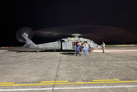 Funcionario de Cruz Roja herido fue rescatado en helicóptero 