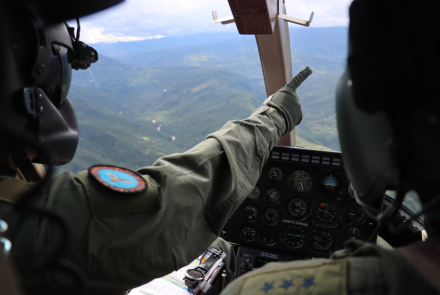 Con vigilancia aérea se acompaña la movilidad en el departamento del Tolima