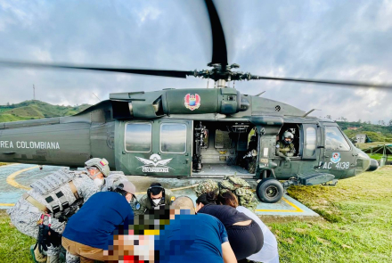 Dos hombres heridos por mina antipersonal fueron evacuados por helicóptero “Ángel”