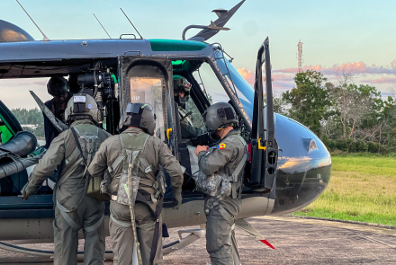 Operaciones aéreas fortalecen seguridad electoral en Vichada y Guainía