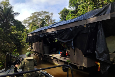 Estructuras de minería ilegal y economías ilícitas fueron afectadas en el Amazonas 