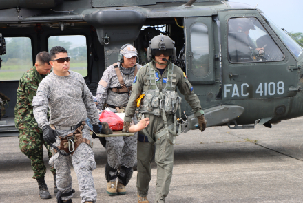 Traslado Aeromédico salva vida de integrante del GAOr estructura Ever Castro 