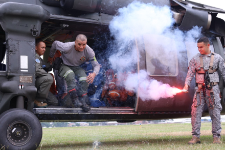 Organismos de socorro y Fuerza Aeroespacial entrenan para fortalecer coordinación operativa