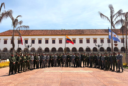 En la academia el púrpura representa unión entre las Fuerzas Militares