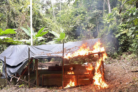 Fuerza Aeroespacial Colombiana y Policía Nacional afectaron infraestructura del narcotráfico en Tumaco, Nariño