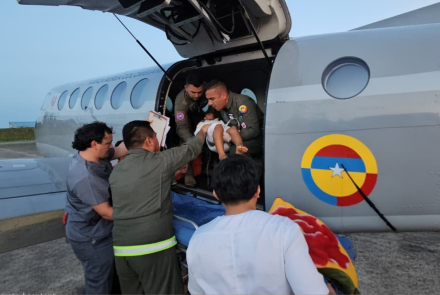 Misión aérea permitió el traslado oportuno de un menor hacia Bogotá