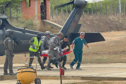 En un helicóptero UH-60 fueron trasladados dos heridos desde Tibú hasta Cúcuta 