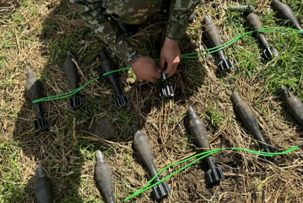 Destruidas 16 granadas de mortero en operación conjunta en Nariño
