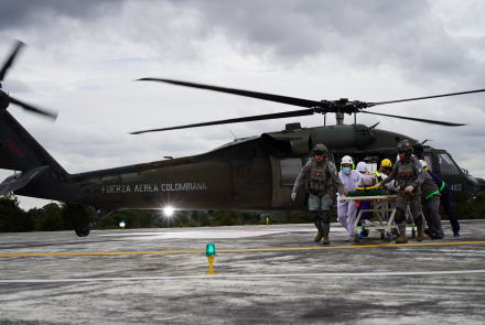 Helicóptero Ángel participó en el Simulacro Nacional de Emergencias en Antioquia