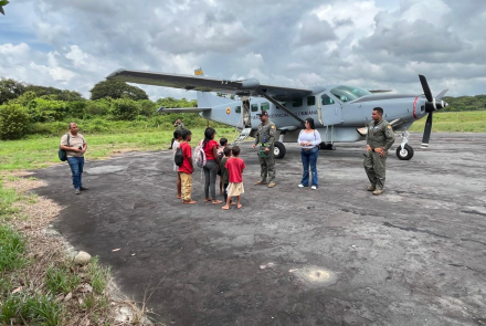 Misión aérea permitió el traslado seguro de seis menores en Arauca